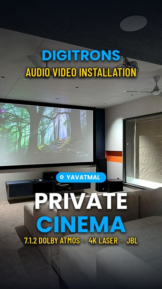 Home theatre installation in Yavatmal by Digitrons